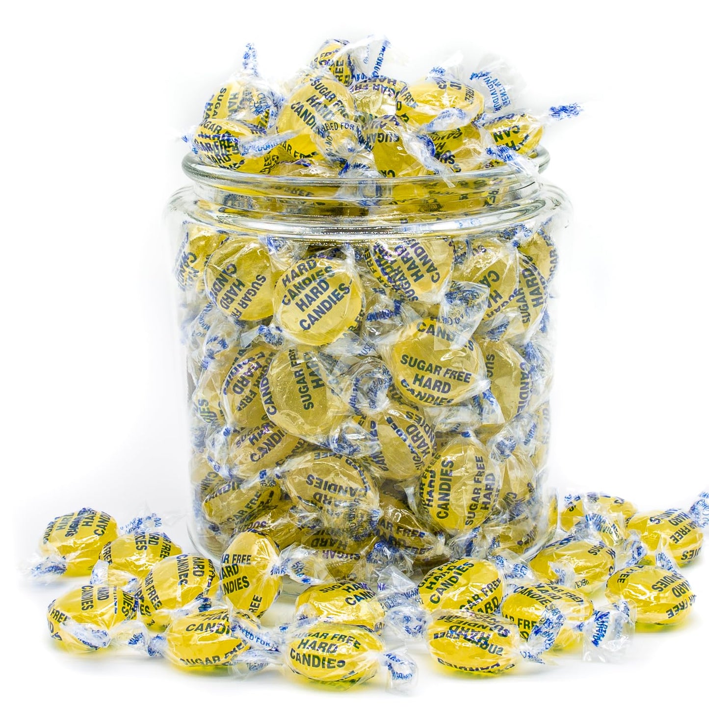 Sugar Free Lemon Drops Hard Candy 8 Oz – Keto Snacks For Diabetics, Low Carb, Individually Wrapped