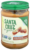 Santa Cruz No Stir Peanut Butter, Dark Roasted, Creamy, 16 Ounce
