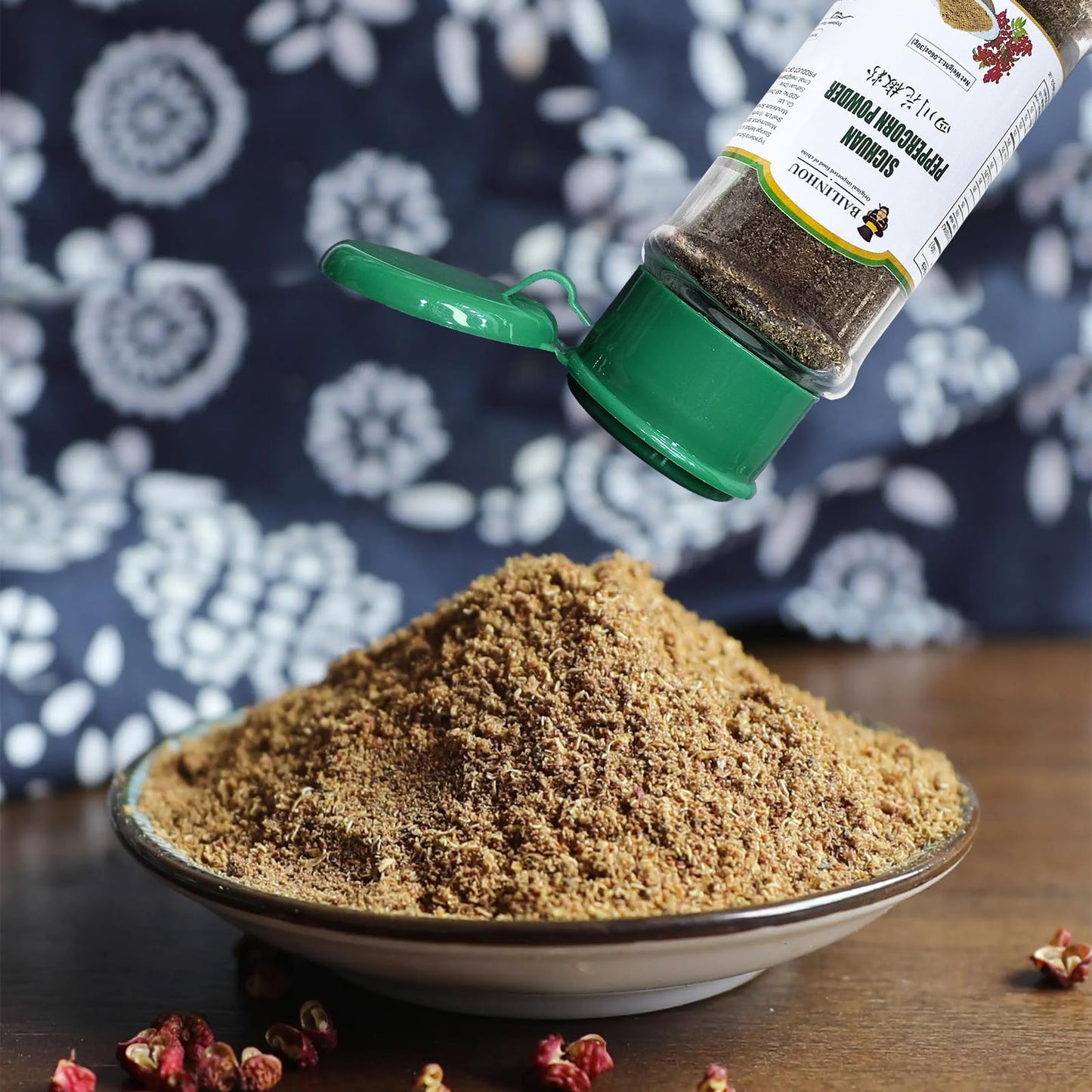 Bailinhou Sichuan Peppercorn Powder 1.08Oz/30G, Mapo Tofu And Chinese Cuisine, Red Szechuan Peppercorns Ground Original Imported