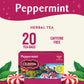 Celestial Seasonings Herbal Tea, Peppermint, Pack of 4, 20 Count