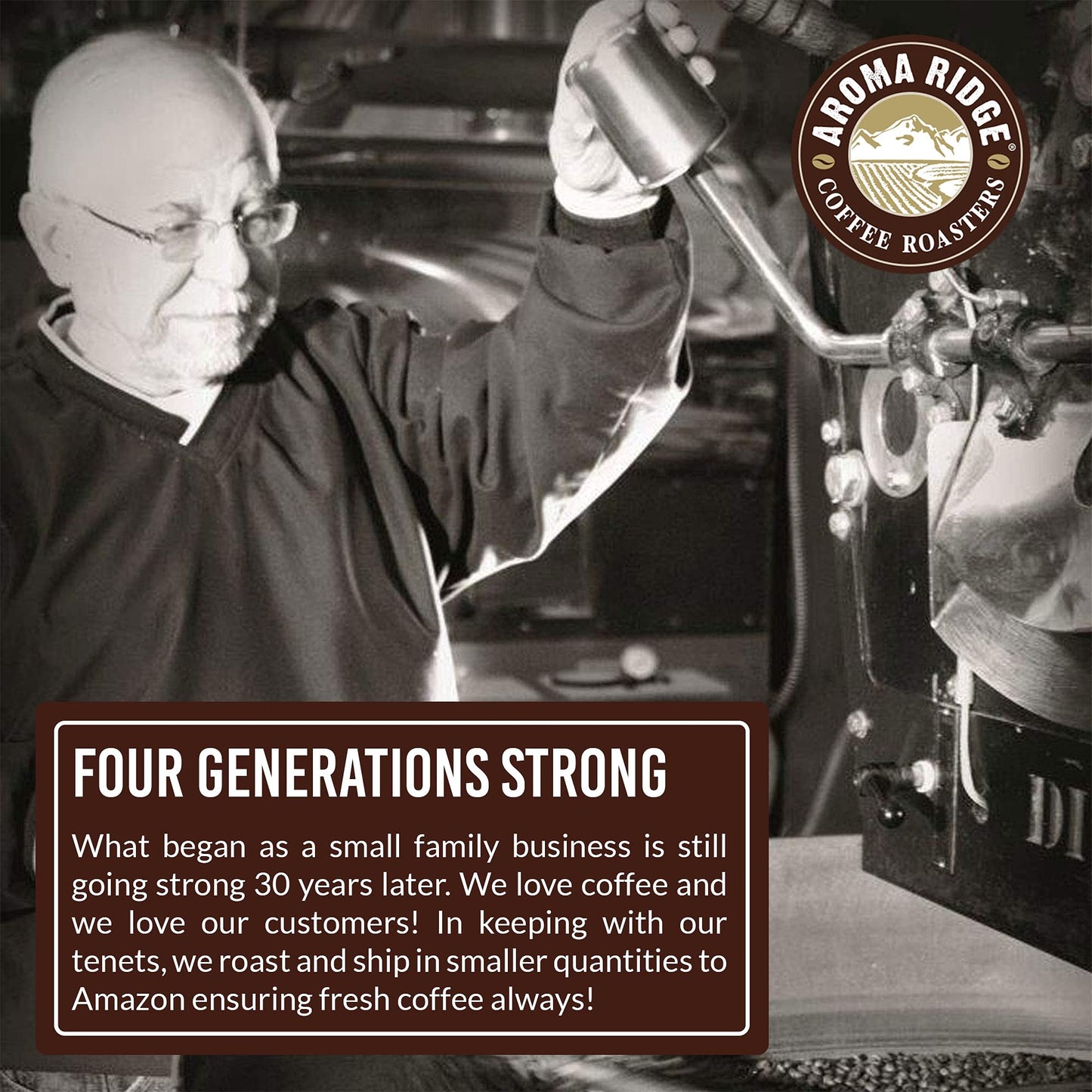 Aroma Ridge Hawaiian Hazelnut Decaf Coffee, Swiss Water Process, 100% Arabica Beans, Medium Roast,16 Ounces Whole Bean