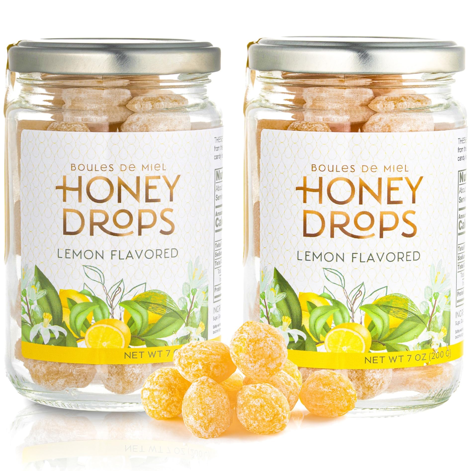 Gourmanity Honey Candy Lemon Drops, Surprise Lemon Flavored Honey Filling, Soothing & Sweet Treat, Carefully Crafted With Natura