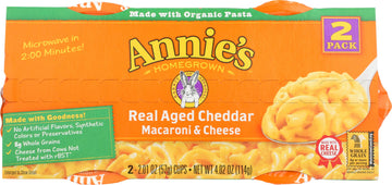 Annie's Macaroni & Cheese Real Aged Cheddar - 4.02 oz Pack of 6