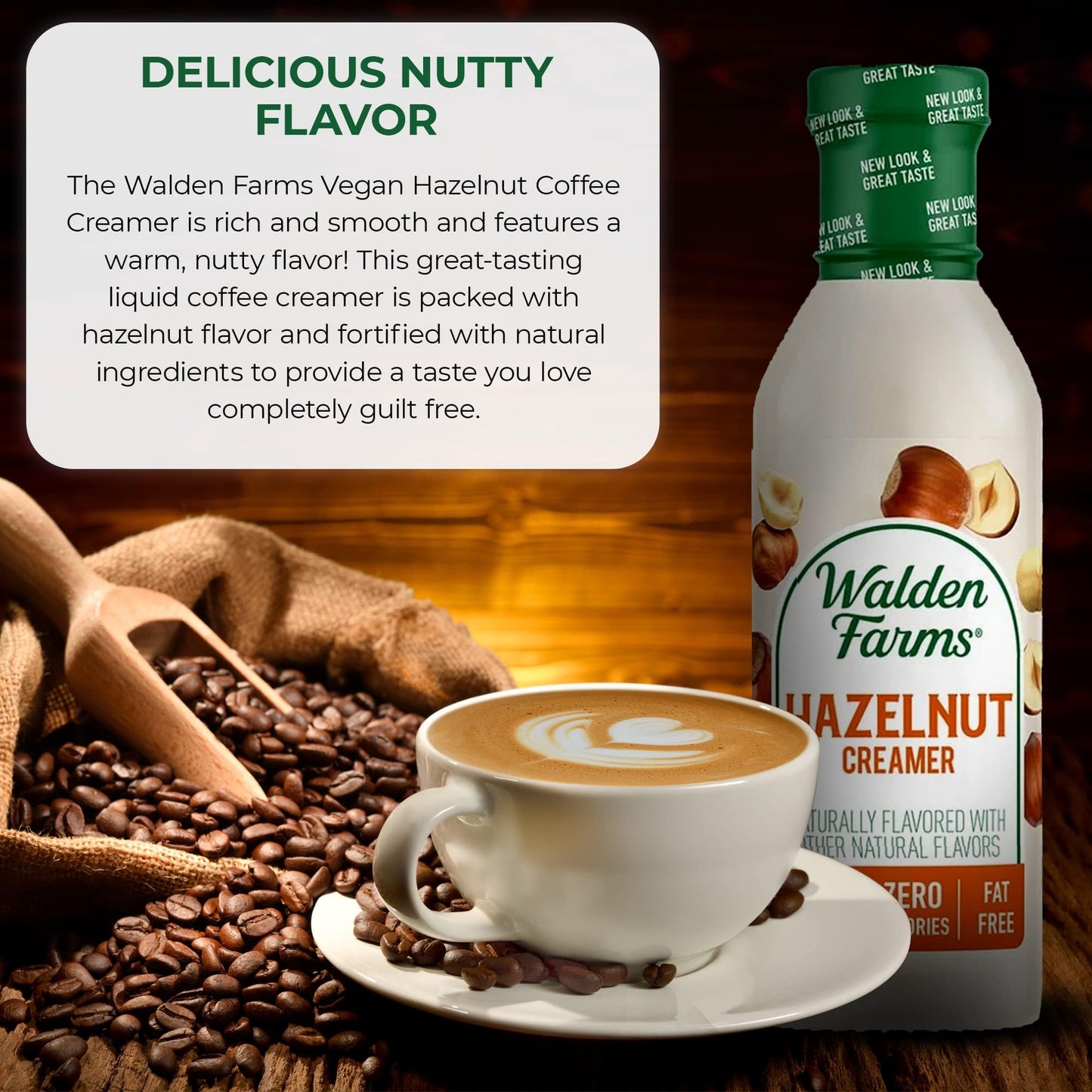 Walden Farms Calorie-Free Hazelnut Coffee Creamer, 12 Ounce (Pack Of 6)