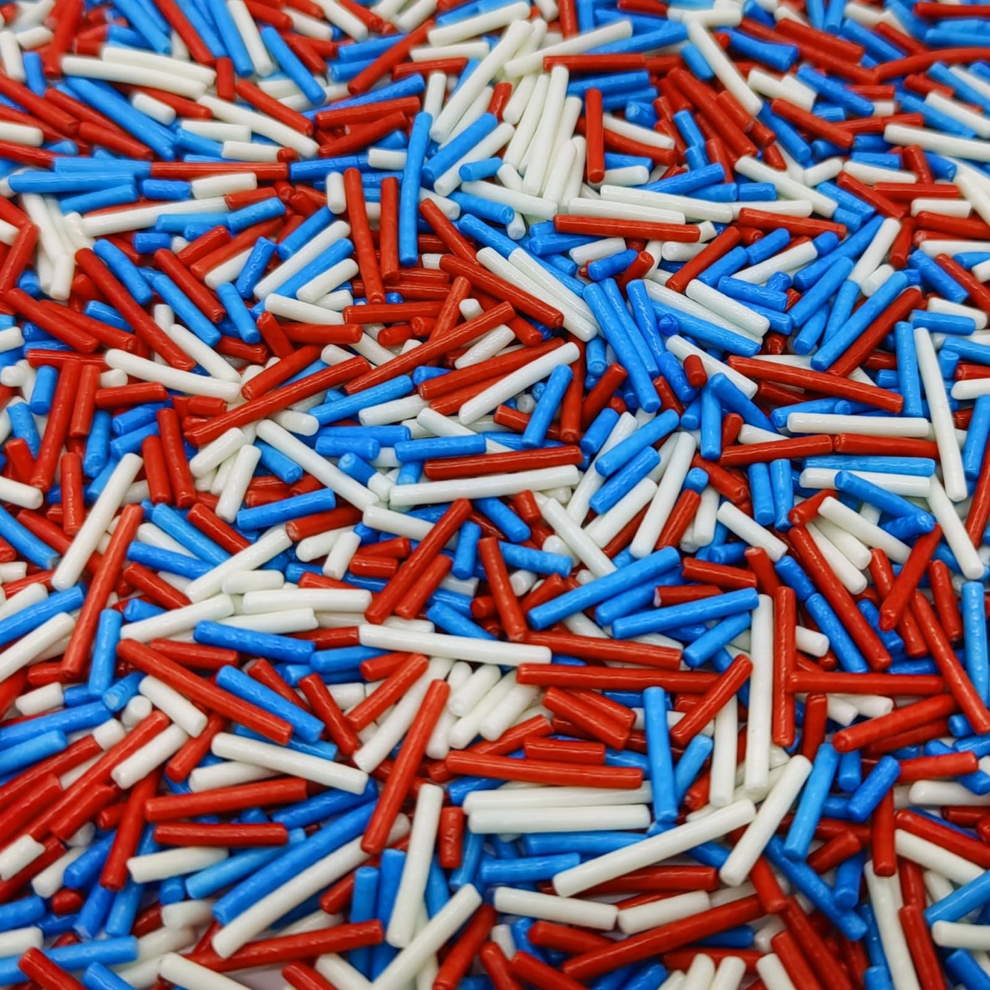 Red & Blue & White Jimmy Sprinkles Edible Mix Size Jimmies Cake Decorations Soft Jimmies For Topping Ice Cream, Cookies, Cakes,