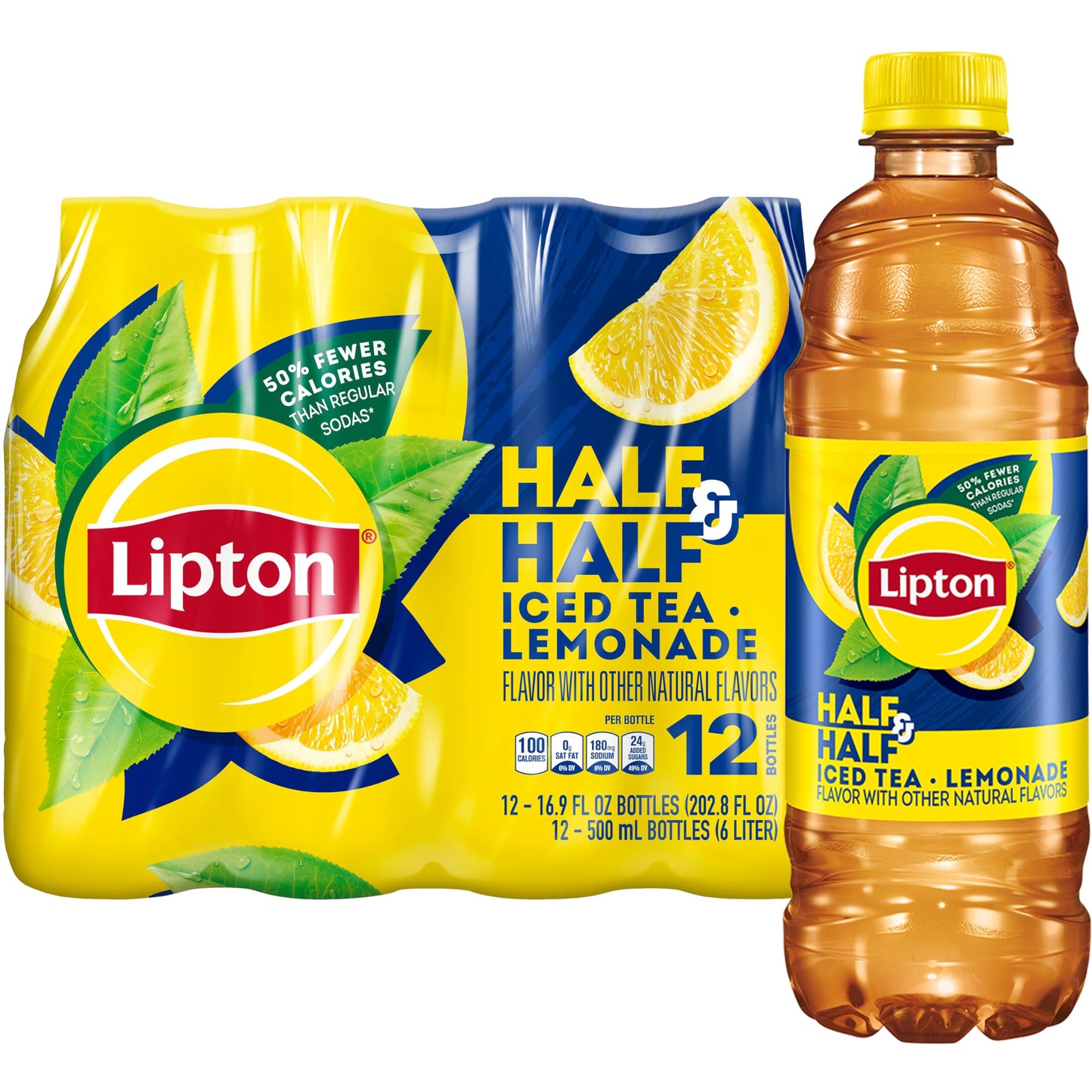 Lipton Iced Tea And Lemonade, 16.9 Fl Oz Bottles (Pack Of 12)