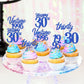 30Pcs Happy 30Th Birthday Cupcake Toppers Cheers To 30 Vintage 1995 Cupcake Picks Hello 30 Thirty 30Th Birthday Decorations For