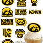 Iowa Hawkeyes Cupcake Toppers (24 Pcs) University Of Iowa Party Supplies For Football, Birthday Gift, Graduation Party Decoratio