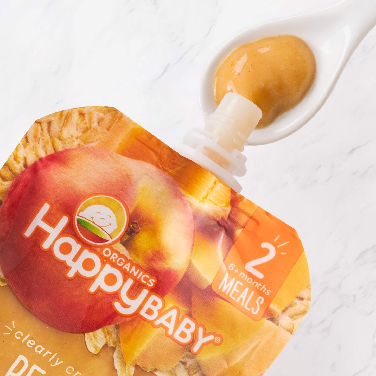 Happy Baby Organics Stage 2 Baby Food Pouches, Gluten Free, Vegan & Healthy Snack, Clearly Crafted Fruit & Veggie Puree, Pumpkin