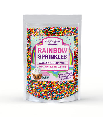 Unpretentious Rainbow Baking Sprinkles (1.5 Lb) Bulk Quantity For High-Volume Baking, Dessert Topper