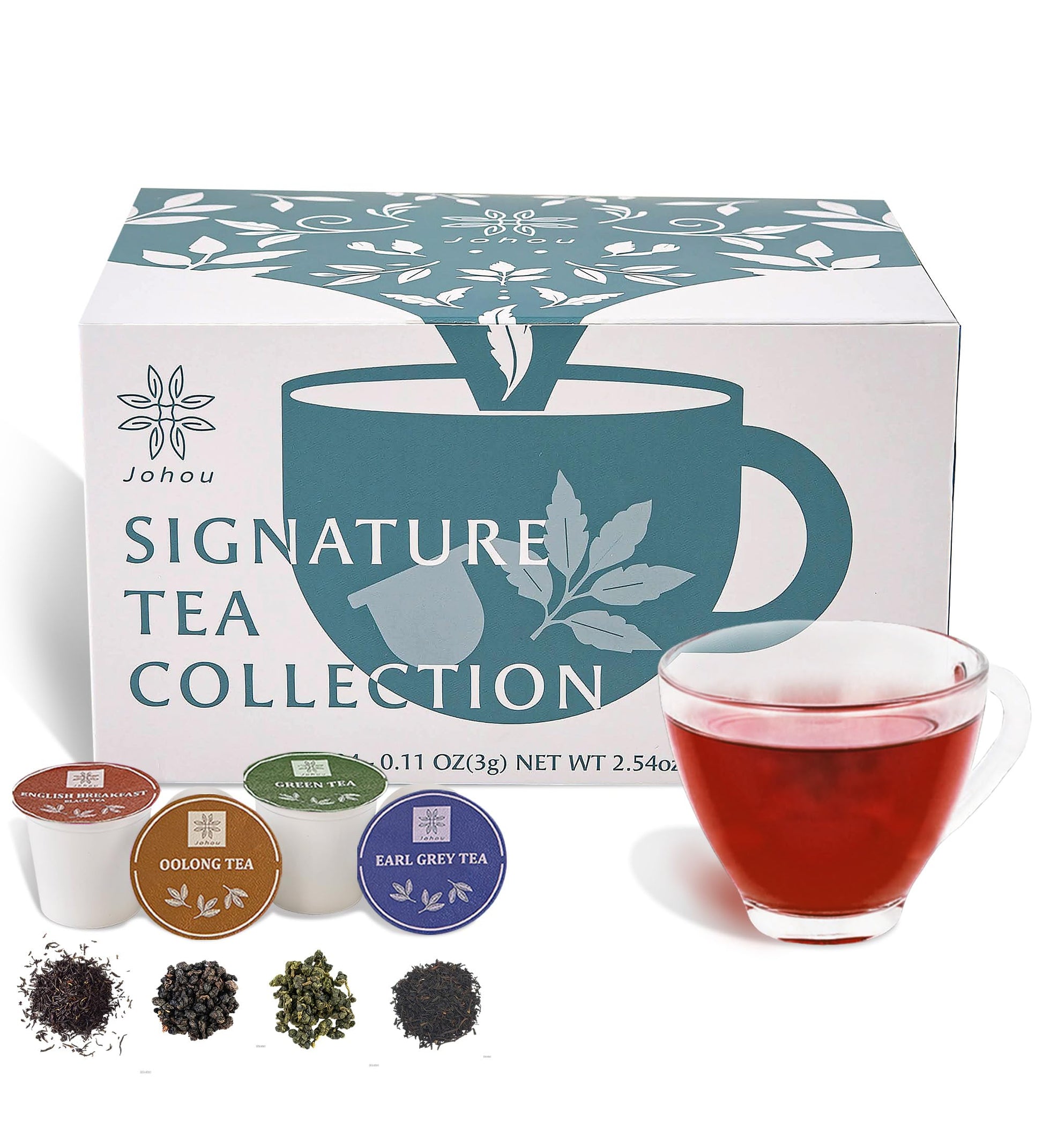 Johou Tea Pods Variety Pack  Compatible With All K-Cup Beverage Makers & Keurig 2.0  24 Pods(English Breakfast  Earl Grey  Green & Oolong)  Specially Ground Taiwan Tea Full-Flavor Sampler.