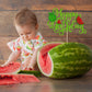 Ephlyn Glitter Watermelon Cupcake Topper - Happy Birthday Cake Decoration for Kids' Parties - 1 Pack
