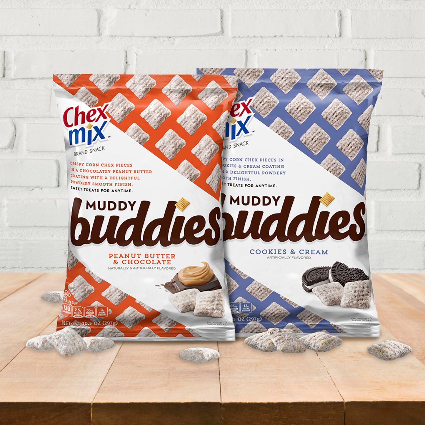 Chex Mix Muddy Buddies Cookies and Cream 4.25 oz (Pack of 7)