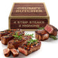 Dens Hot Dogs Grumpy Butcher 6 Steaks Sampler Set - 2 Large Filet Mignons & 4 New York Strip Steaks - Gourmet Gift Box