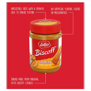 Biscoff Cookie Spread, Crunchy, 13.4 Oz