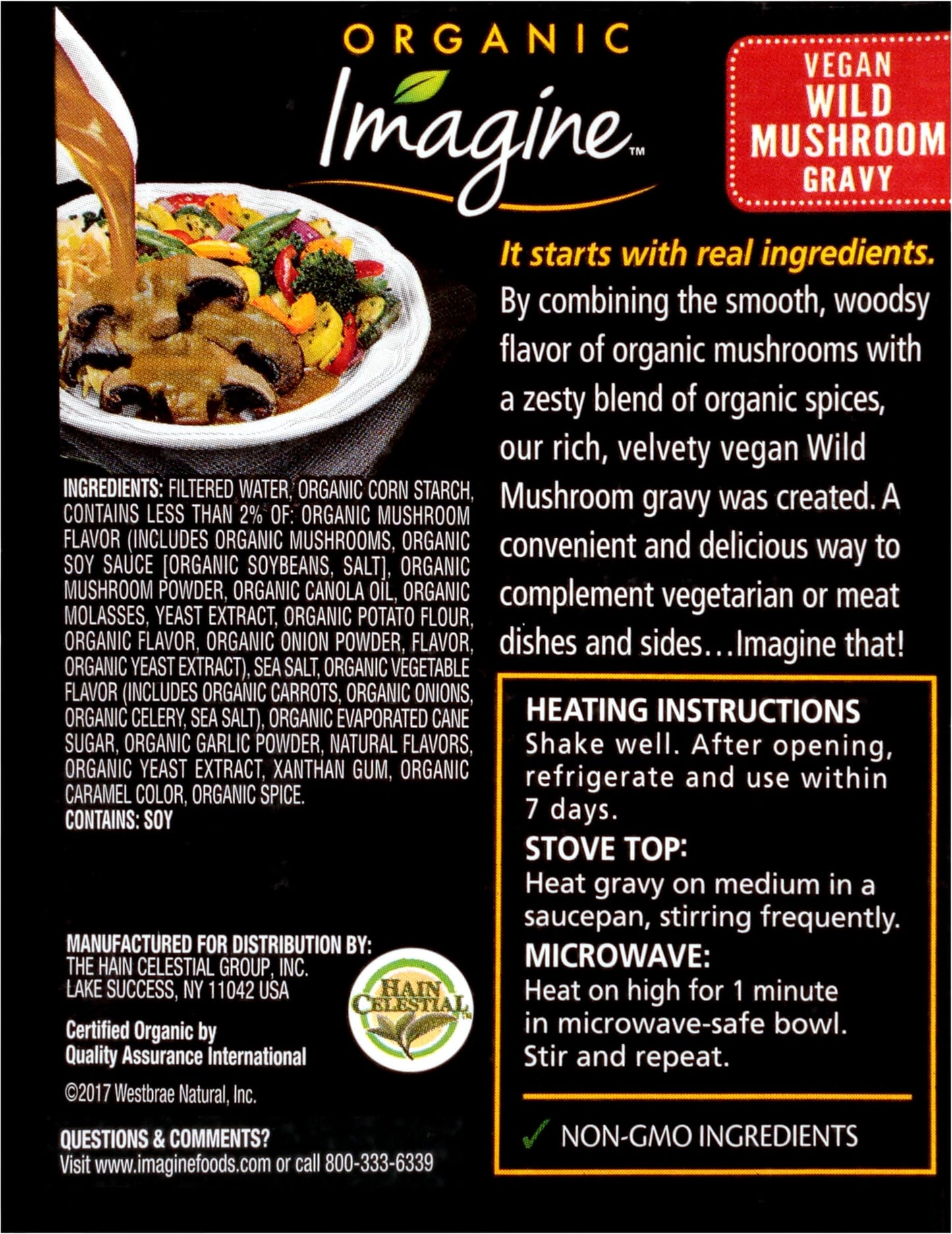 Imagine Organic Vegan Wild Mushroom Gravy 13.5 Oz