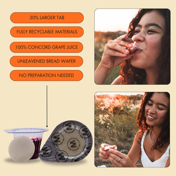 PACK IT HUB Communion Cups and Wafer Set - 500 Count - Plastic - Transparent - Pre-filled with G  Juice