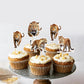 Ercadio 24 Pack Leopard Cupcake Toppers Leopard Cupcake Picks Animal Cupcake Picks Leopard Birthday Cupcake Decorations For Baby