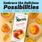 Kerns Peach Juice Nectar - Peach Nectar Made with Fresh Fruit Puree - Fruit Juice Concentrate for Smoothie Mix  Cocktail Mixers & Kids Drinks & Beverages - 64oz  8 Pack Carton