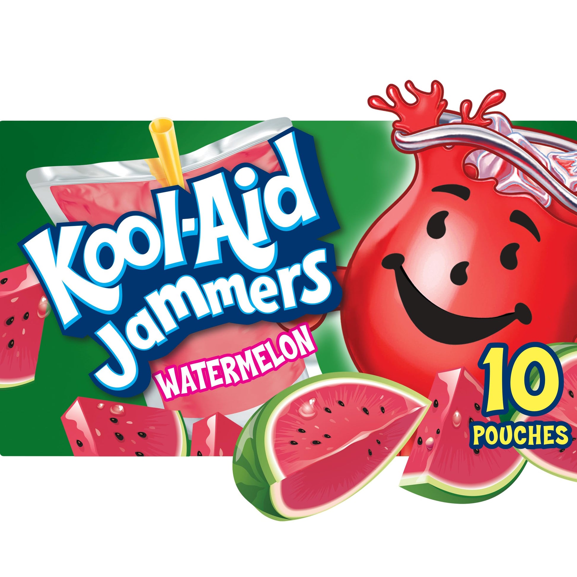 Kool-Aid Jammers Watermelon Juice Drink, 10 Count Pouches, Model 00043000053775