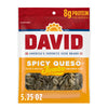 DAVID Roasted and Salted Spicy Queso Jumbo Sunflower Seeds, Keto Friendly, 5.25 oz, 12 Pack