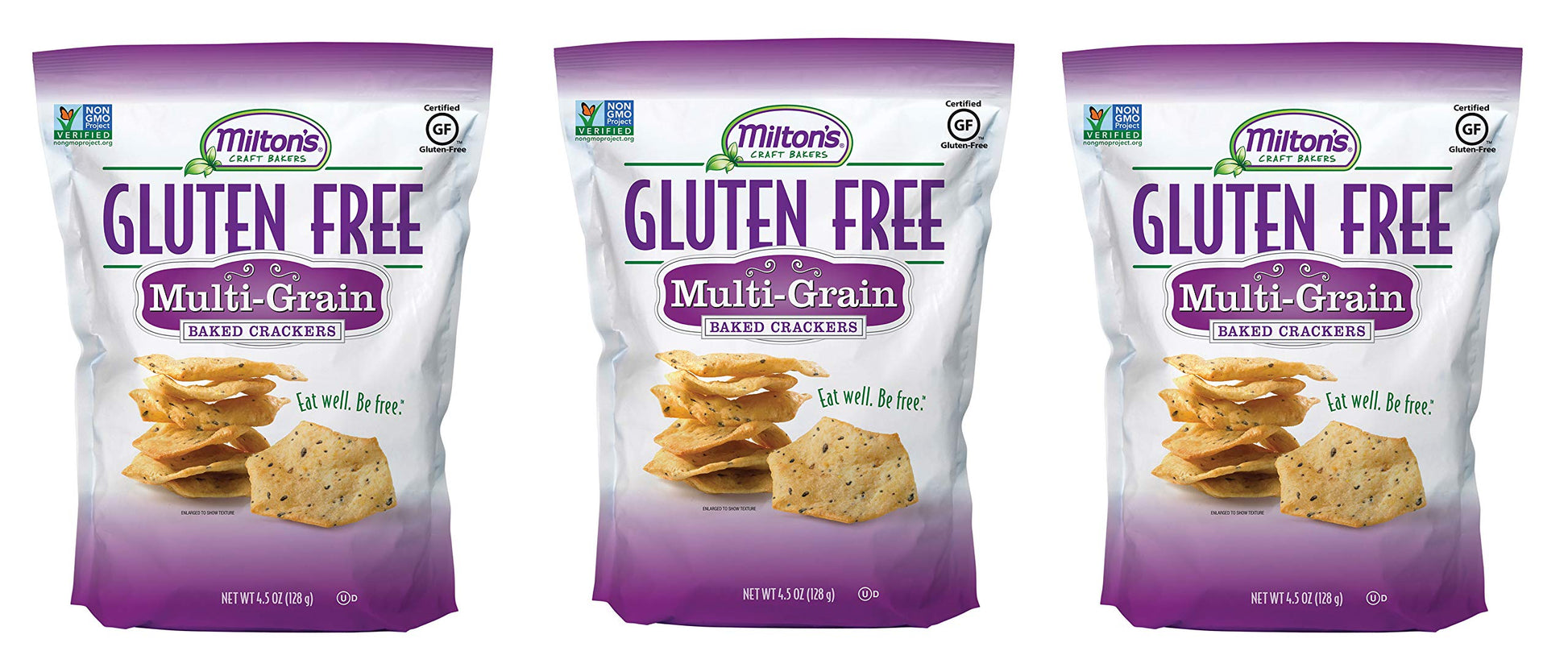 Miltons Gluten Free Crackers, Multi-Grain - Non-GMO Project Verified, Kosher, Certified Gluten Free Snack, 7 Grains In Every Bi