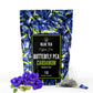 BLUE TEA Butterfly Pea Flower Cardamom Herbal Tea - Caffeine Free, 10 Tea Bags, Non-GMO, Blue Color
