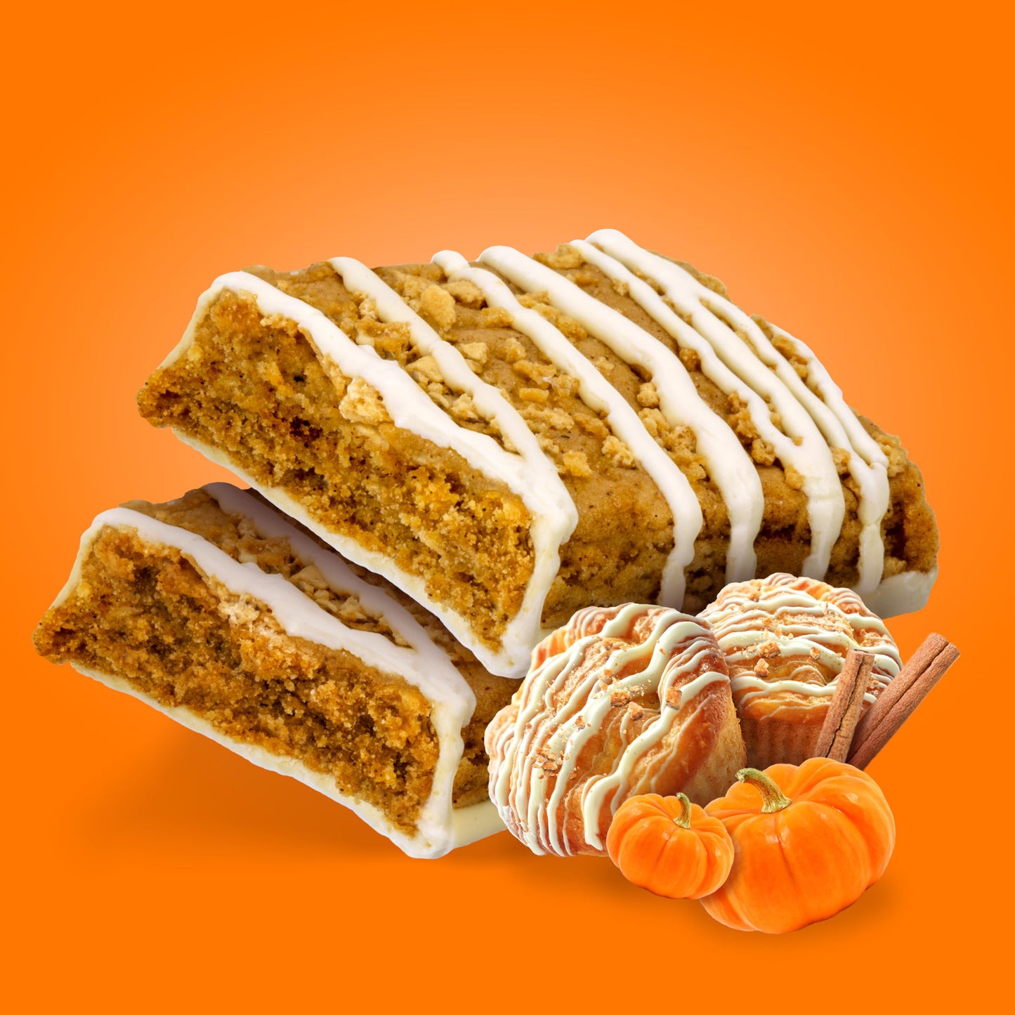 Fit Crunch Protein Bar, 13g Protein & 1g Sugar, Pumpkin Spice Muffin, 8 Bars