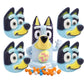 Bluey Candy Dispenser with Marshmallow Treats, Includes Colorful Beads and Character Sweets, 5 Items