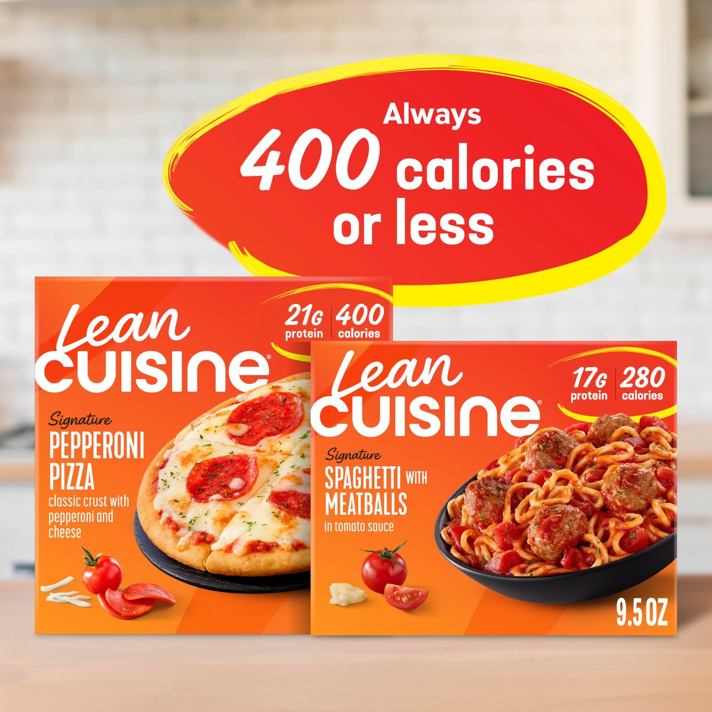 Lean Cuisine Frozen Meal Spaghetti With Meatballs, Protein Kick Microwave Meal, Microwave Spaghetti Dinner, Frozen Dinner for On
