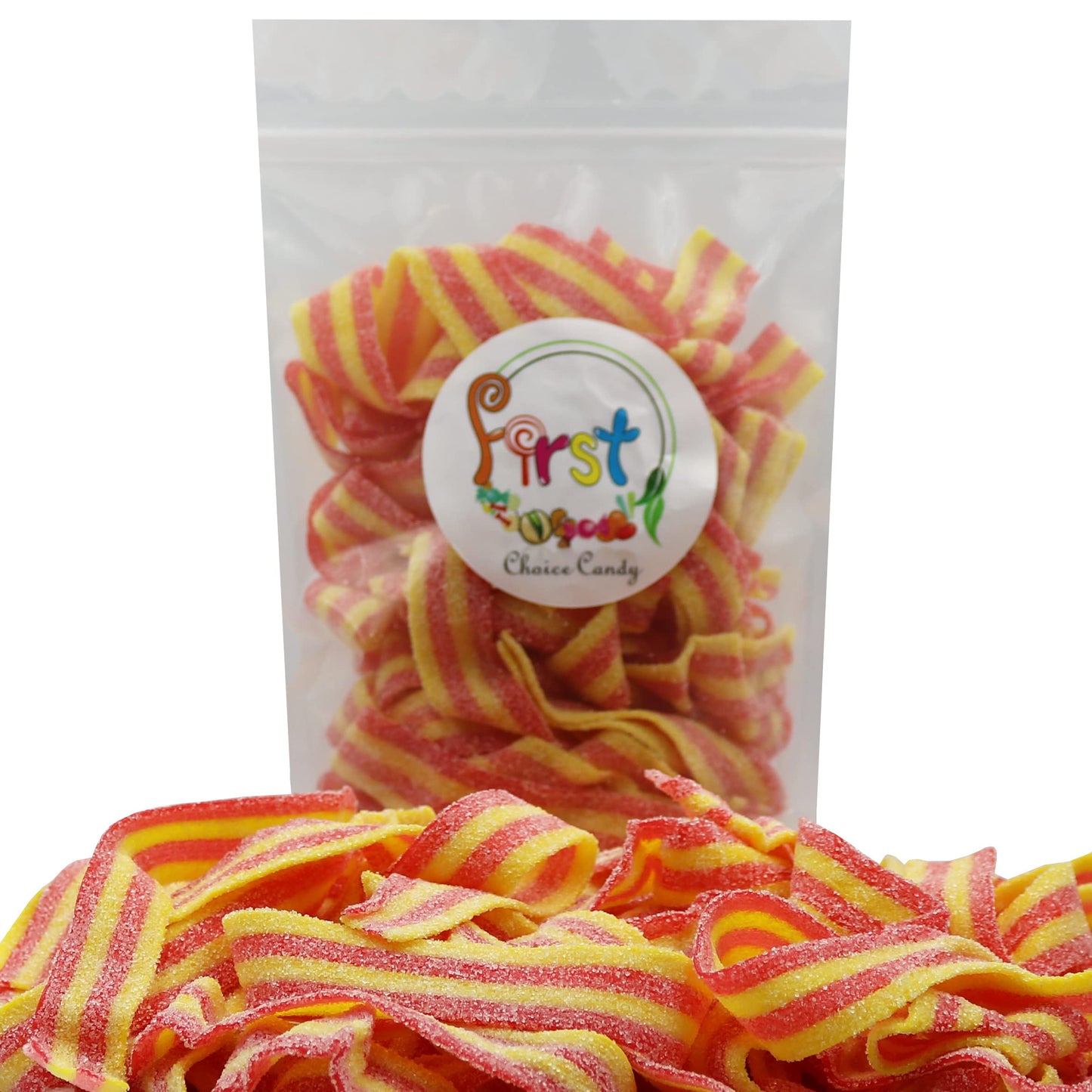 FirstChoiceCandy Sour Gummy Belts, Strawberry Banana Flavor, 3 Pound Pack