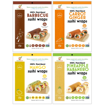 NewGem Barbeque, Carrot Ginger, Mango, Pineapple Habenaro, Sandwhich Wraps, Gluten Free, Paleo, Keto Friendly, Low Calorie Wrap 