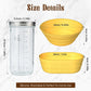 BICRET Sourdough Starter Kit – Complete Baking Supplies for Beginners, 2 Silicone Proofing Baskets, Yellow, Model FJ-3-4C