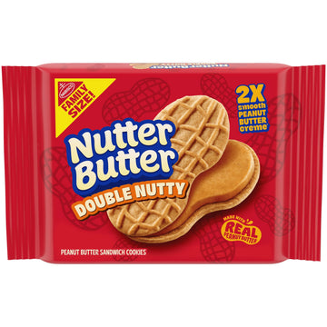 Nutter Butter Double Nutty Peanut Butter Sandwich Cookies, 1 Pack (15.27 oz.)