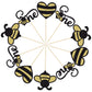 Gyufise 24Pcs Bumble Bee One Cupcake Toppers Heart Bumble Bee Cake Decorations For Boy Girl 1St Birthday Decorations Bee Baby Sh