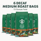 Starbucks Ground Coffee, Medium Roast Coffee, Decaf House Blend, 100% Arabica, 6 Bags (12 Oz Each)