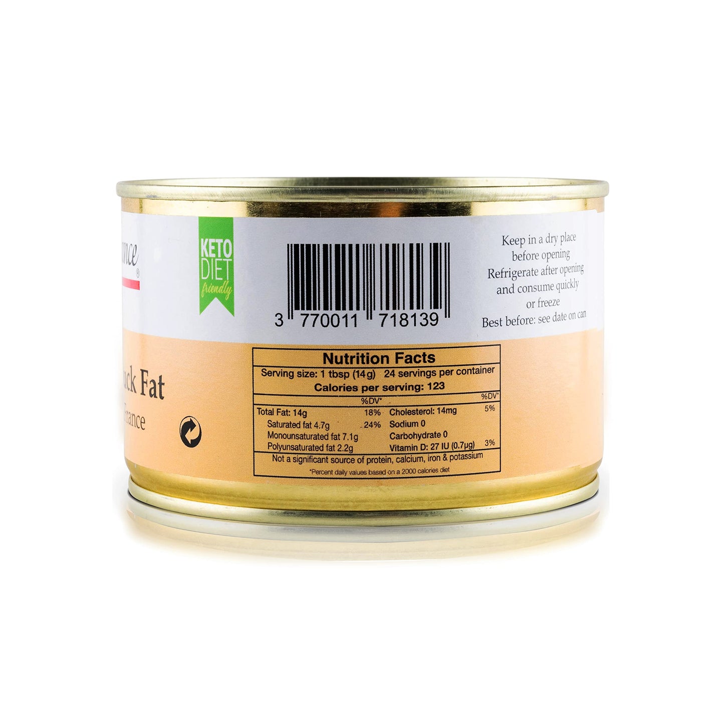 Straight from France All Natural Duck Fat for Cooking from Southwest France Keto and Paleo Diet Friendly 340g 12oz