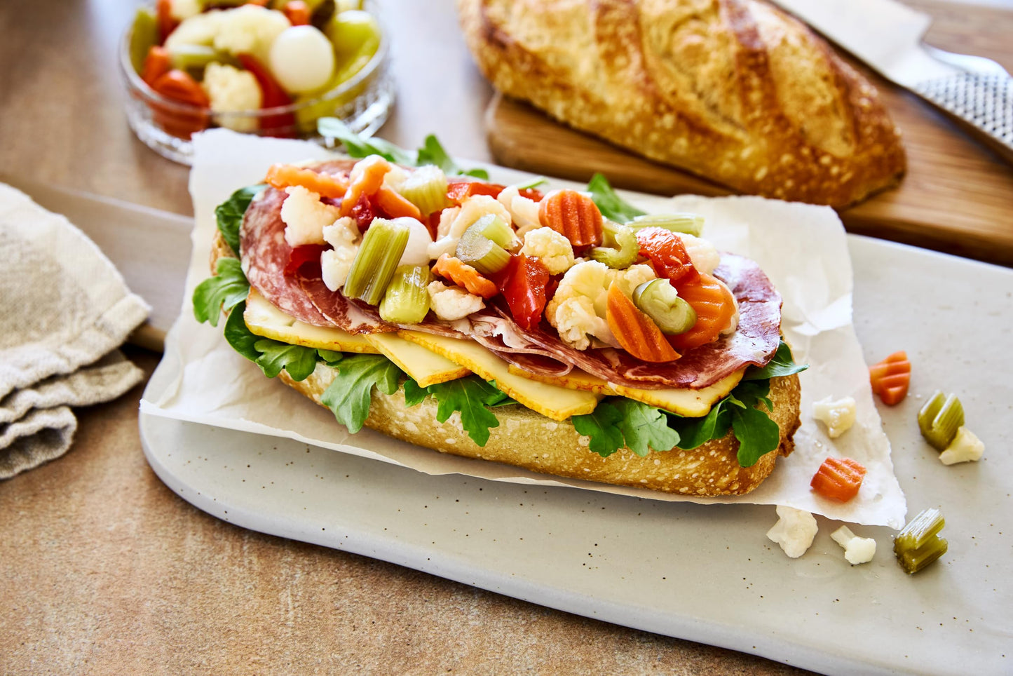Mezzetta Italian Mix Giardiniera Chicago Style - Hot Giardiniera with Carrots, Celery, Cauliflower & Jalapeo - Tangy Pickled Veg