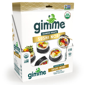 Gimme Seaweed - Organic Roasted Seaweed - Sushi Nori - 0.81 Ounce - (Pack Of 12) - Non Gmo, Gluten Free, Keto, Paleo