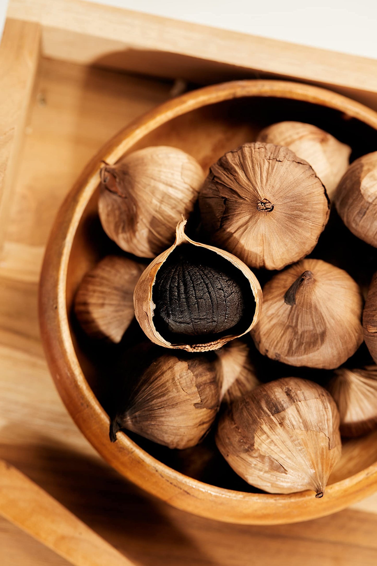 Homtiem Black Garlic 8.82 Oz (250g.), 3 Pack, Whole Black Garlic Fermented for 90 Days, Super Foods, Non-GMOs, Non-Additives, Hi