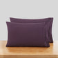 Nestl King Size Pillow Cases 2 Pc - Soft Pillow Cover - Lightweight Purple Eggplant Pillowcase - Microfiber King Size Pillow Cas