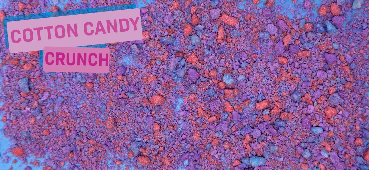 Cotton Candy Crunch Topping For Ice Cream, Froyo, Frappes, Cupcake And Dessert Toppings 7 Ounce