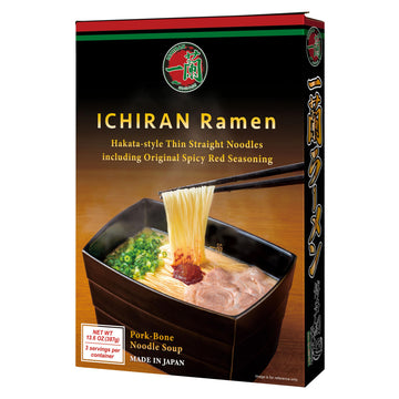 Official ICHIRAN Take-Home Ramen Kit (Pork Bone Broth Flavor), Authentic Tonkotsu Ramen Noodle Soup Imported from Japan