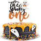 1 Pcs The Spooky One Cake Topper Glitter Ghost Halloween 1St Birthday Cake Pick Spooky One Cake Decoration For Halloween Theme B