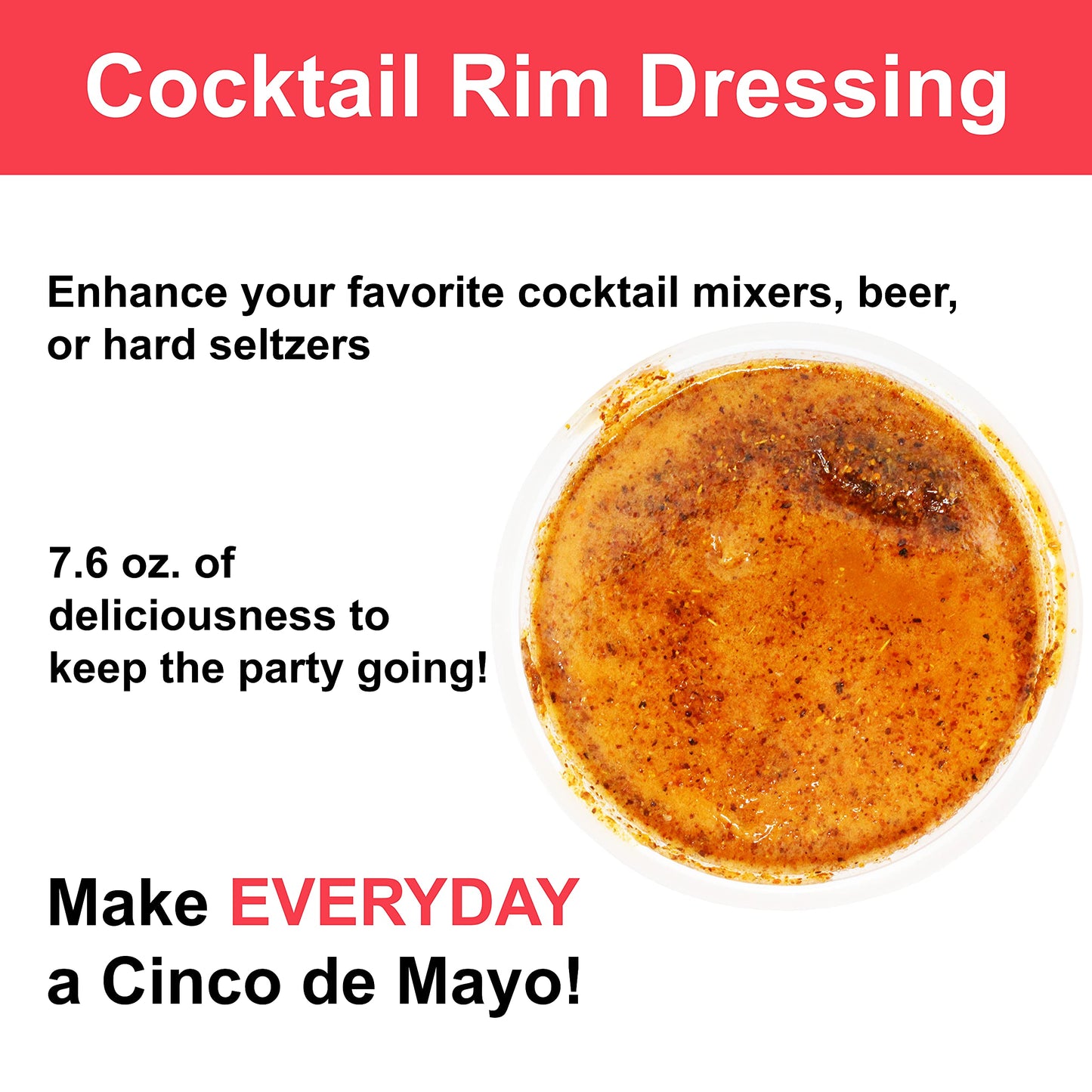 Cinco de Mayo Tamarindo Rim Dip Cocktail Rim Dressing - 3 Pack (3 x 7.6 oz. Containers) - Glass
