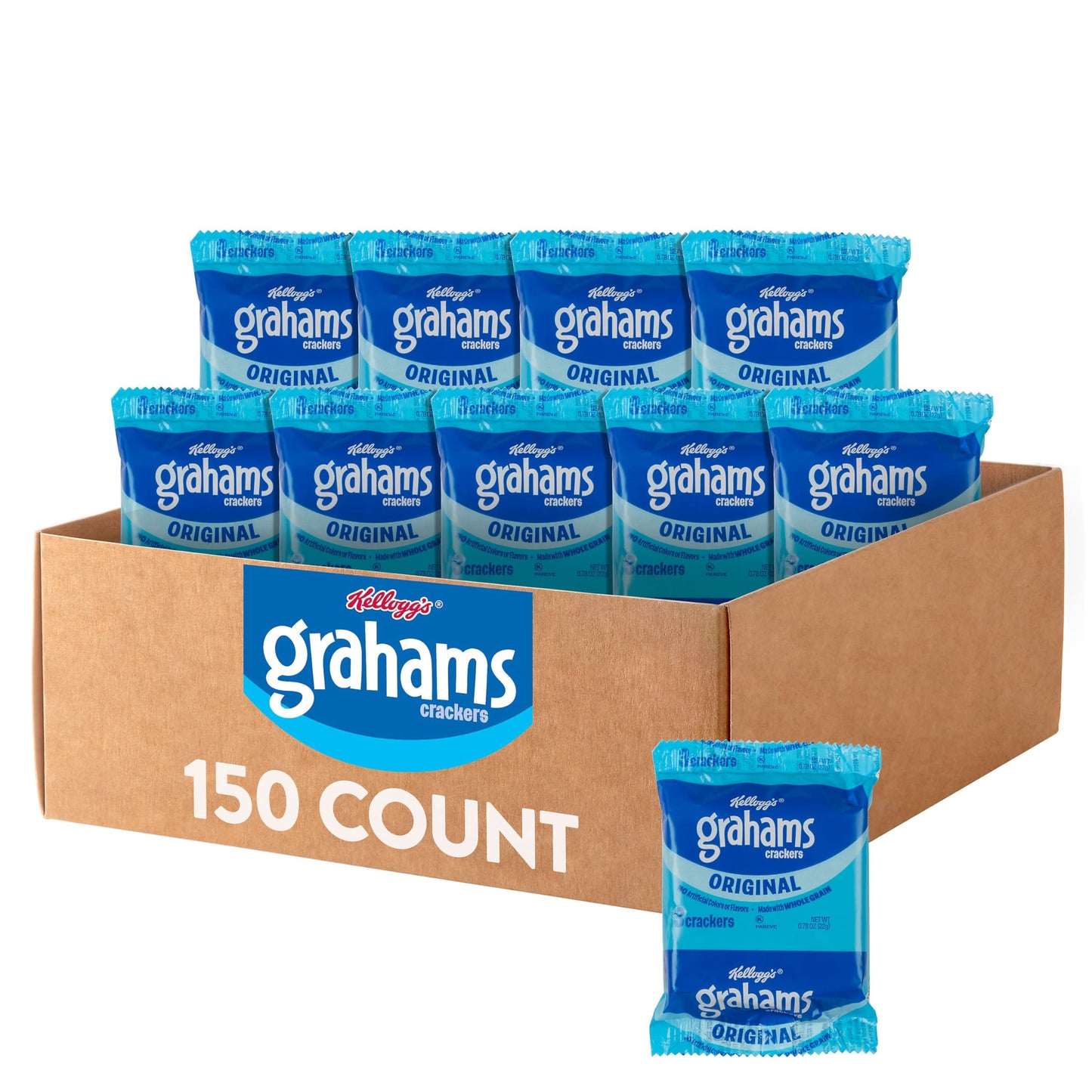 Kelloggs, Grahams Crackers, Original, .78oz (150 Count)