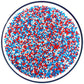 Sentovac 4th of July Sprinkles Patriotic Nonpareils 2mm Mini Red White Blue Peals Sprinkles Edible Sugar for Cake Cupcake Topper