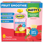Motts Fruit Smoothies Strawberry Banana, 4.2 oz clear pouches, 8 Pack, Non-dairy, Made With Oatmilk, Made With Real Fruit, Good