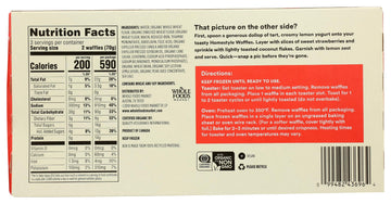 365 Everyday Value, Organic Homestyle Waffles, 6 ct, (Frozen)