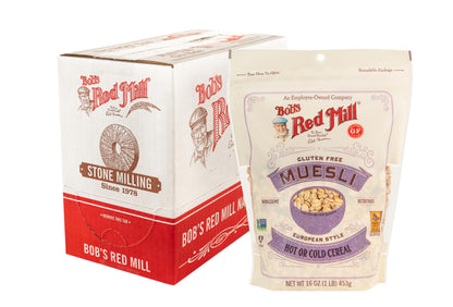 Bobs Red Mill Gluten Free Muesli, 16oz (Pack of 4) - Gluten Free, Non GMO, Kosher